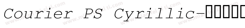 Courier PS Cyrillic字体转换